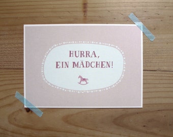 Postcard» Hooray, a girl.