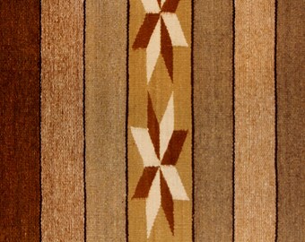 Native American Navajo Wide Ruins textile, by Annie Tsosie, Ca 1970's, #1108B