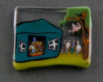 Cartoon Mashup Glass Murrine Boro Murrina Cabochon - 140 F