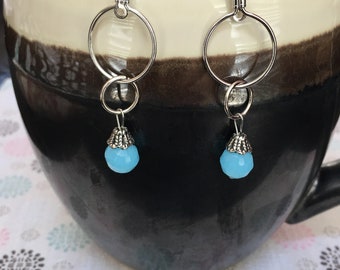 Turquoise and Silver-plated Earrings