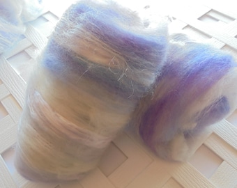 LAVENDER & LACE Spinning Fiber Batt, Spinning Batt, Felting Batts, Soft Art Batts, Luxury Art Batts, Luxury Spinning Batts, Angora Fiber