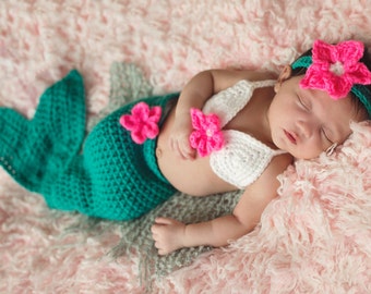 Baby Mermaid Costume - baby mermaid outfit - Mermaid Tail Outfit - Mermaid Tail Blanket - Newborn mermaid costume - mermaid photoprop