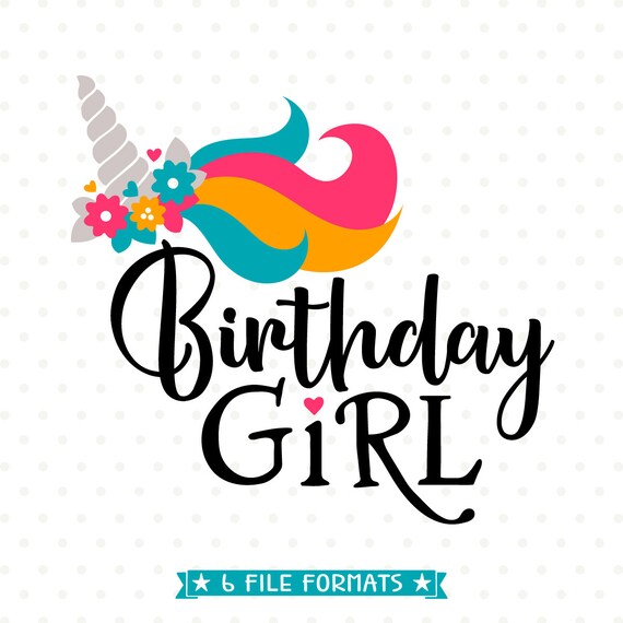 Download Birthday Girl SVG Unicorn Birthday SVG Unicorn iron on file