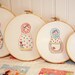 Russian Dolls Embroidery PATTERN - Set of 4