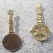 2 Vintage Goldplated Quarter Holder Banjo Pins