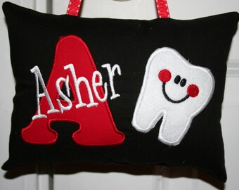 Tooth Fairy Pillow for Boys - Tooth Chart Option - Boys Gift - Boy Birthday - Boy Room Decor - Keepsake for Kids - Personalized Gift