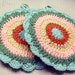 INSTANT DOWNLOAD-Crochet Round Scrap Potholder Pattern- PDF Pattern