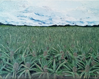 Pineapple Field Oil Painting