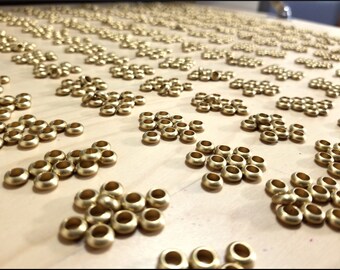 Brass Beads, Spacer Beads, Large Lot, Destash Supplies, Craft Beads, Metal Beads, Metal Jewelry, Small Beads, Tube Beads, 2000+ Bead Lot