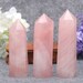 Rose Quartz Crystal Tower Point,3 - 5 inches(Large)