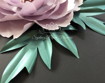 PEONY paper flower LEAF template pdf svg pattern for Cameo and CriCut/Paper flower leaf template/DIY how to make a paper flower leaf