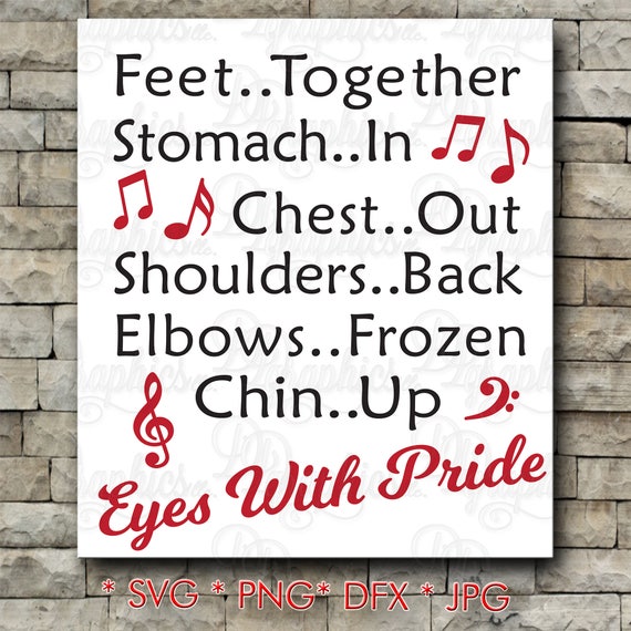 Download Eyes with Pride/Marching Band/ Quote /music notes/ SVG File/