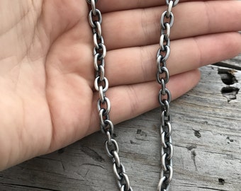 Sterling Silver Chain Mens Sterling Silver Chain Handmade By Joy Kruse Wild Prairie Silver