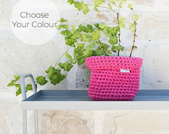 Crochet Square Basket - Choose Your Colour