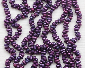 LAST!!! 25 grams 2x4mm Muscadine Pearl Farfalle Japanese Glass Beads, peanut beads, berry beads, Matsuno beads
