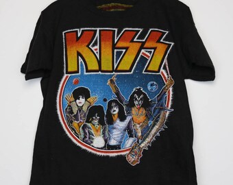 Kiss Shirt Vintage tshirt 1979 KISS Army Tour Concert Tee 1970s Gene Simmons Peter Criss Ace Frehley Paul Stanley Hard Rock Band Glam Metal
