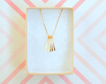 Modern Minimalist Little Gold Paddle Charm Necklace, Paddle Necklace, Gold Paddle Necklace, Layering Necklace, Minimal Jewelry, Gift For her