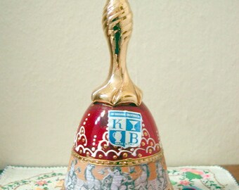 Vintage Red Bell, Cherubs, KB Italy