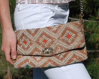 Pretty Boho Sling Bag, Shoulder Bag, Small Crossbody Purse Bag, Cross Body Travel Purse, Bohemian Purse, Kilim Bag, Crossbody Hobo Purse