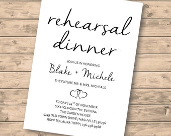 Rehearsal Dinner Invitation DIGITAL