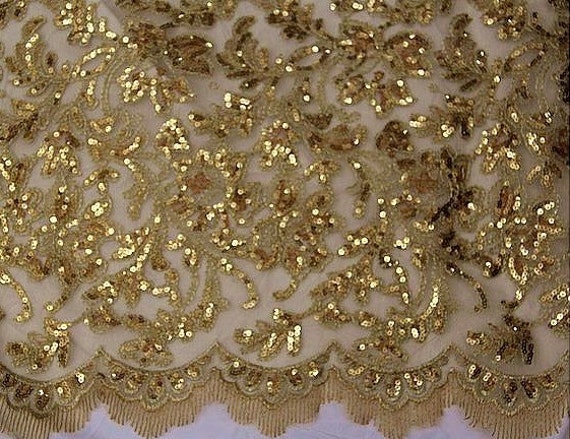 gold bridal fabric