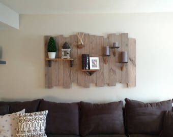 Decorative Wood Shelf Wall Hanging - Reclaimed Wood