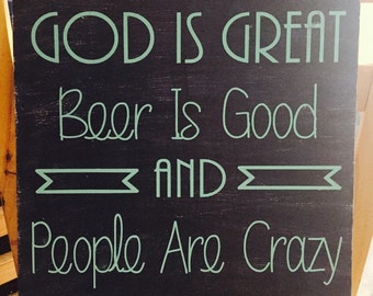 god is great beer is good shirt