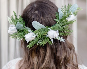 River Bridal Flower Hair Comb