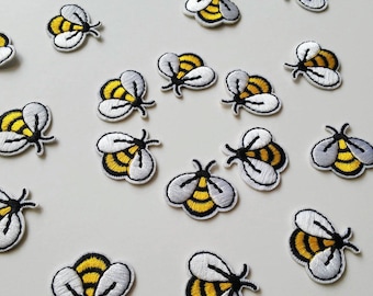 Iron On patch Small patches Bee patch Mini Patches Iron On Bee iron on patch 1.2 in 3 cm