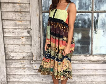 Lola dress-medium large-artsy-Eco Clothing-Upcycled Clothing-Free People and Anthropologie inspired-by Love HIGHER Handmade Clothing