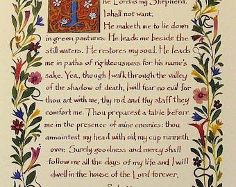 The Lords Prayer Illuminated manuscript bible verse