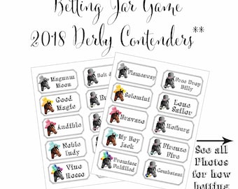 Kentucky Derby Party Betting Game Printable Preakness Belmont Stakes Horse Racing Printable Betting Sheets Digital Files Instant Download