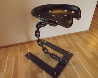 Industrial Furniture Metal Design Tractor Seat Stool Chair #1