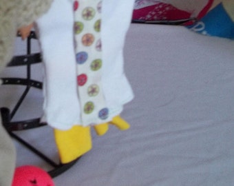 Ken shorts outfit yellow/white/dotted fabric 202K