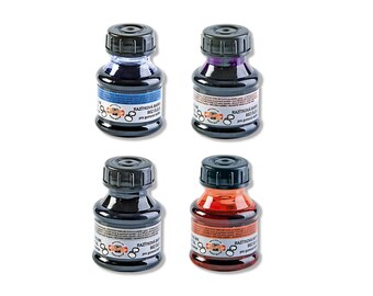 Rubber Endirsing Ink Koh-I-Noor Stamp pad refill black blue red violet green desk 50g new Hardtmuth New KIN