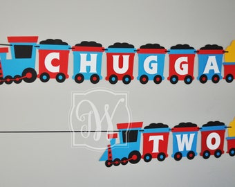 Train Banner - Choo choo Train Banner - Train Birthday Banner - Choo Choo Birthday Banner - Choo Choo banner