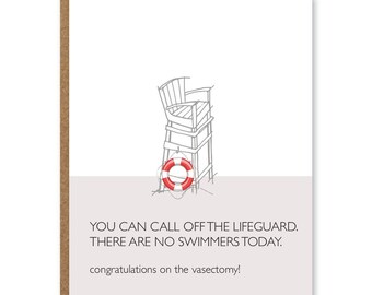 VASECTOMY Get Well Card