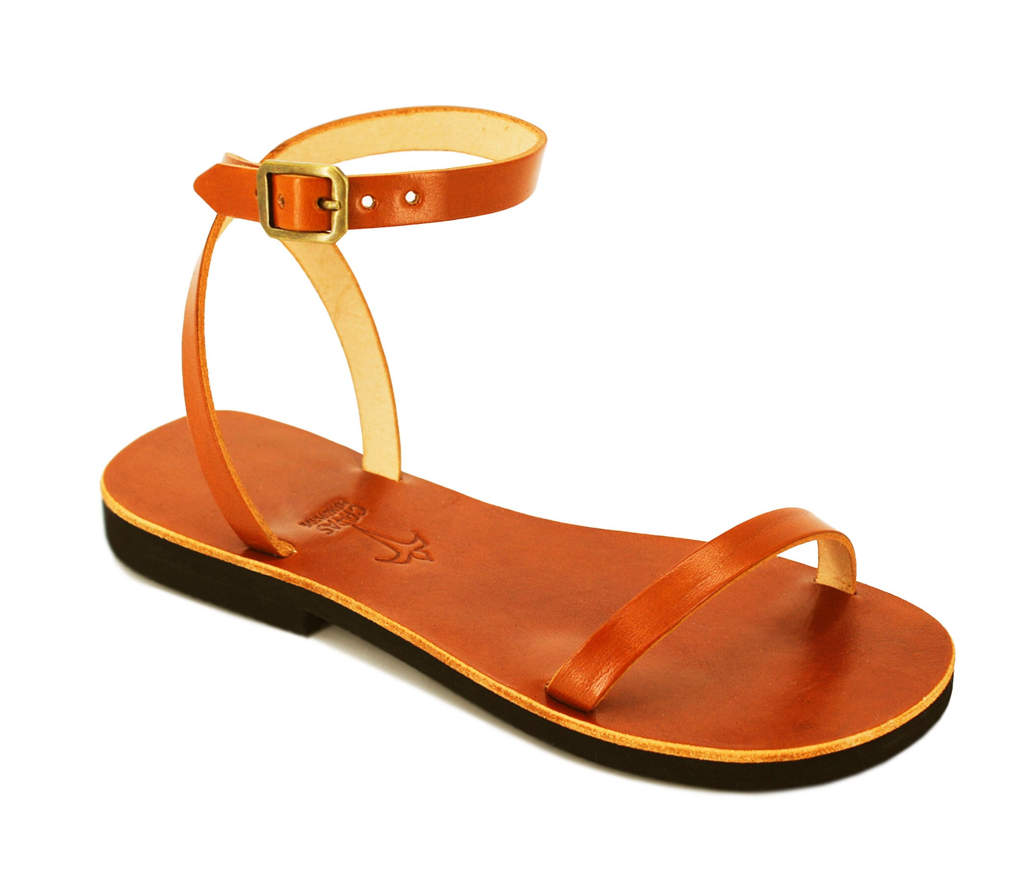 LIBERTY leather sandals women/ strappy sandals/ flat leather