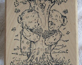 Penny Black wood mounted rubber stamp Rambling Love 358J from the Michael Woodward Collection