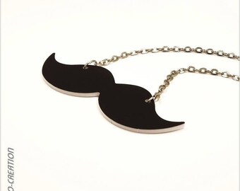 "Classic" mustache necklace
