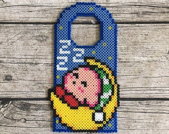 Sleeping Kirby Perler Bead Pixel Art Video Game Art Door Hanger