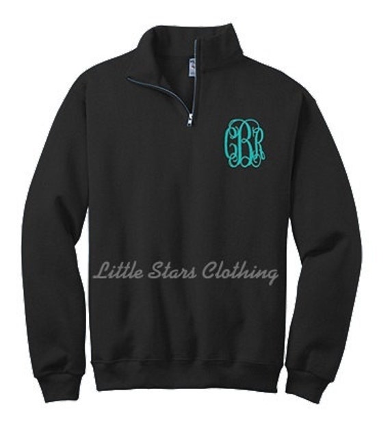 custom embroidered quarter zip pullover