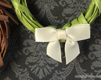 48 MINI IVORY Pre-made Bows - Ready for crafting