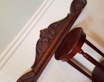 Architecture Salvage, Wood Molding, Carved Wood Pediment, Furniture Pediment, Headboard Topper, Carved Wood Accent, Antique Pediment