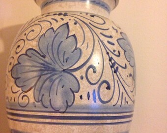 Vintage Majolica vase by Sberna of Deruta Italian ceramic // Majolican pottery