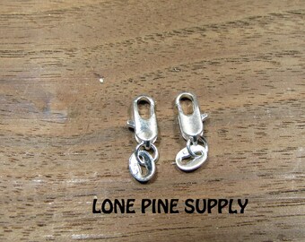 Sterling Silver Lobster Clasps. .925 Silver Lobster Clasps. Sterling Silver Jewelry Clasps.