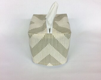 Tissue Box Cover, Room Decor, Living Room Decor, Bedroom, Bathroom, Chevron, Tissue box Holder, Tissue Cover, Teacher Gift, Bathroom Decor,