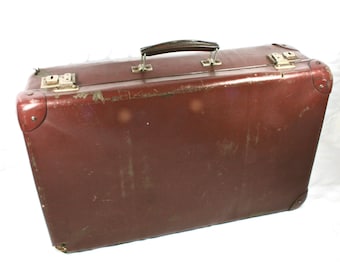 Small Children Suitcase Old Brown Suitcase Made in England Cheney Photo Prop