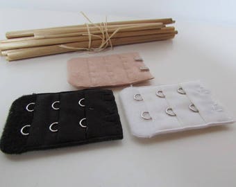 Clip 3 extension for bra 4.9 x 3.2 cm - 3 colors - 66.8