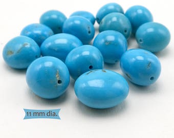 Kingman Turquoise Large Ground Edge Nuggets--1 Pc. | KM-C5B-1